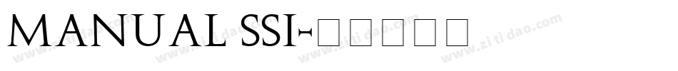 Manual SSi字体转换